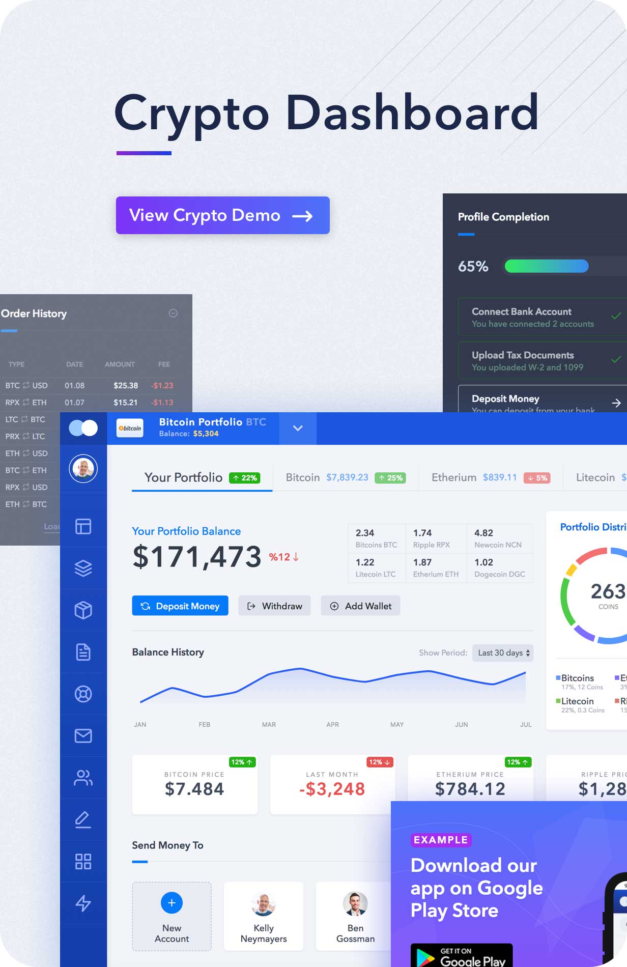 Light Admin - Clean Bootstrap 4 Dashboard HTML Template with Crypto - 1